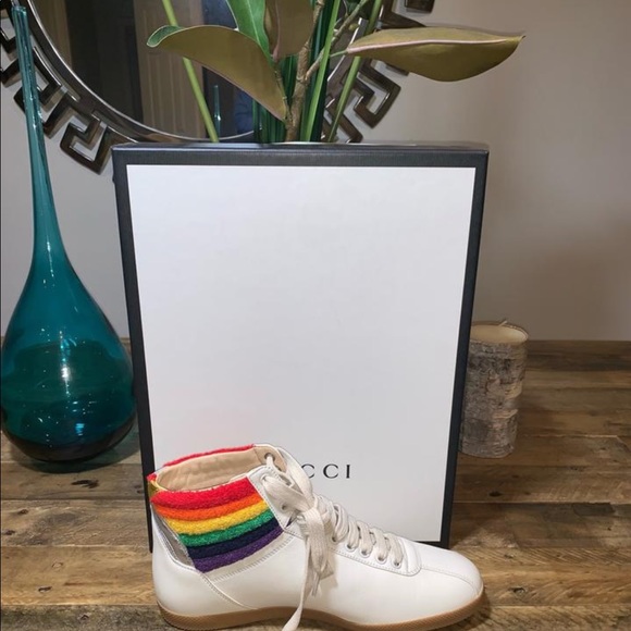 Gucci Naturally Rainbow Hi-Top Sneakers - Picture 2 of 8